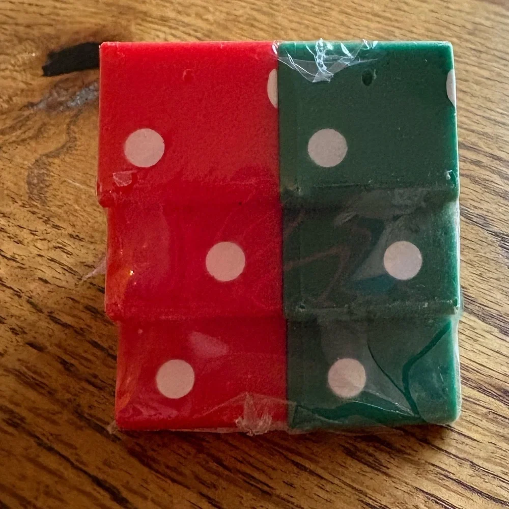 NIP Vintage Hallmark Red and Green polkadot Salt and Pepper shakers.